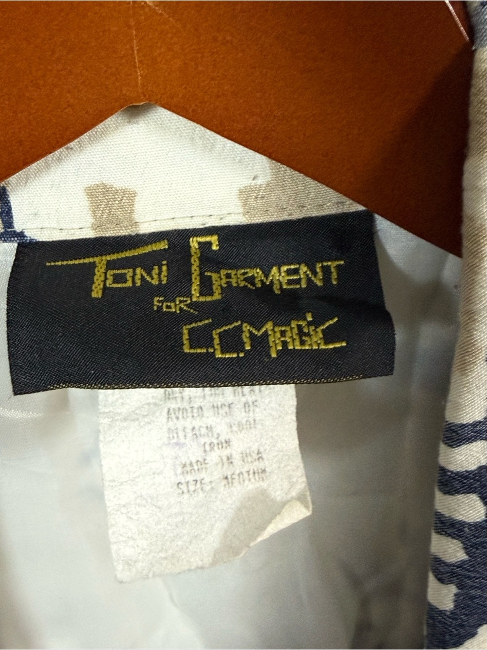 Vintage Toni Garment for C.C. Magic Blazer Womens Medium Abstract Aztec USA - Picture 2 of 12
